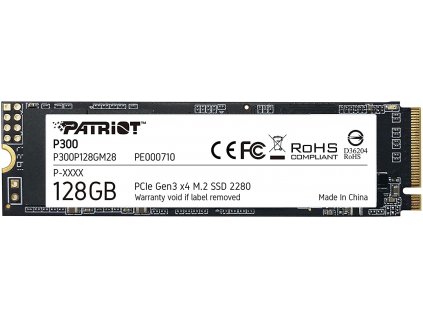 SSD disk Patriot P300 128GB, M.2 2280, PCIe 3.0 x4, NVMe