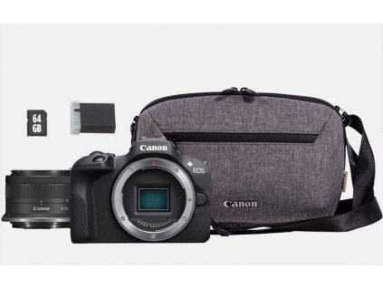 Canon EOS R100 + RF-S 18-45 IS STM + BAG + SD (TRAVEL KIT)