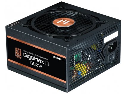 ZALMAN GigaMax III 650W Zdroj, ATX, 650W, aktivní PFC, 120mm ventilátor, 80PLUS Bronze