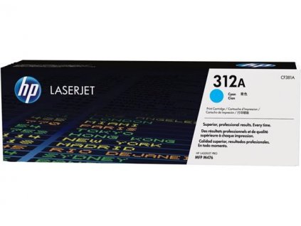 HP 312A Cyan LJ Toner Cart, CF381A (2,700 pages)