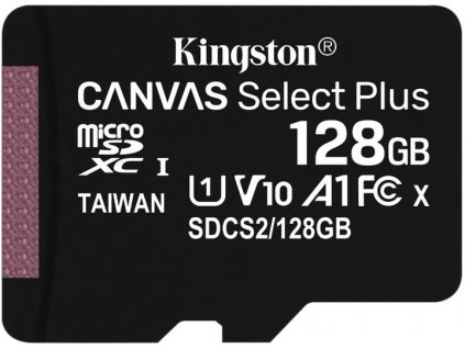 Kingston Canvas Select Plus A1/micro SDXC/128GB/100MBps/UHS-I U1 / Class 10