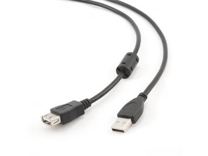 Kabel GEMBIRD USB A-A 3m 2.0 prodlužovací HQ s ferritovým jádrem