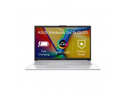 ASUS Vivobook Go 15 OLED/E1504FA/R5-7520U/15,6''/FHD/8GB/512GB SSD/AMD int/W11H/Silver/2R