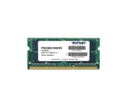 Paměť Patriot SO-DIMM DDR3 8GB, 1600MHz, CL11