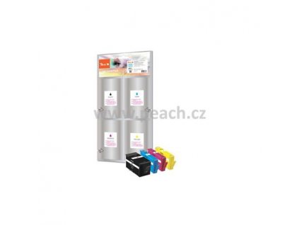 PEACH kompatibilní cartridge HP No 934XL/935XL MultiPack, Black, Cyan, Magenta, Yellow, 49 ml, 3x 12 ml