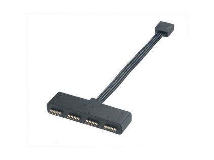 AKASA rozbočovač pro RGB LED pásky AKASA / 1x female / 4x male, černá, 10 cm