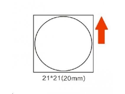 Niimbot štítky R 21x21mm 300ks RoundB pro B21, B21S, B3S, B1