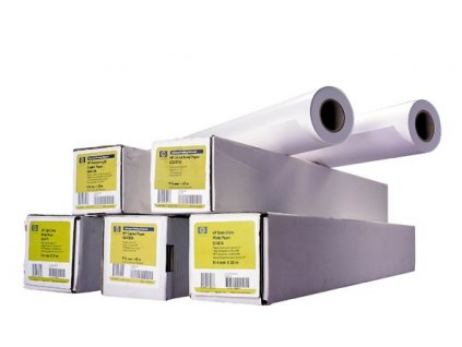 HP Heavyweight Coated Paper, 167 microns (6.6 mil) • 130 g/m2 (35 lbs) • 1067 mm x 30.5 m, C6569C