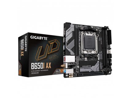 GIGABYTE MB Sc AM5 B650I AX, AMD B650, 2xDDR5, 1xDP, 1xHDMI, WI-FI, mini-ITX