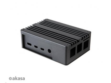 AKASA krabička pro Raspberry Pi 4 Model B, Extended Aluminium, with Thermal Modules (SD Slot concealed)