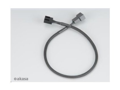 AKASA prodlužovací kabel k PWM ventilátoru, 30cm (4pin pro PWM, 3pin ventilátory)