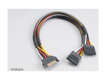 AKASA kabel SATA rozdvojka napájení, 30cm