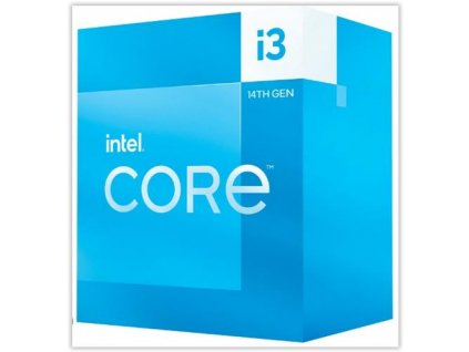 INTEL cpu CORE i3-14100 socket1700 Raptor Lake Refresh BOX 60W/110W 14.generace (od 3.5GHz do 4.7GHz, 4x jádro, 8x vlákno, 5/12MB cache, pro DDR4 do 3200, pro DDR5 do 4800) grafika, virtualizace