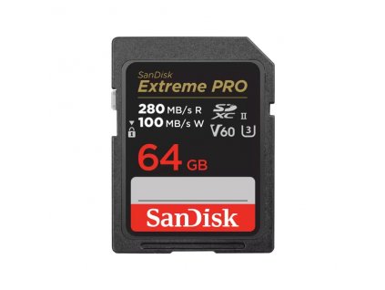 SanDisk SDXC karta 64GB Extreme PRO (280 MB/s Class 10, UHS-II V60)