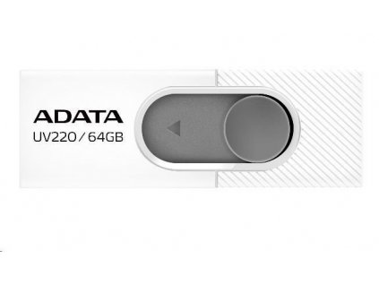 ADATA Flash Disk 32GB UV220, USB 2.0 Dash Drive, bílá/šedá