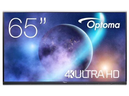 Optoma 5652RK+ IFPD 65" - interaktivní dotykový, 4K UHD, multidotyk 40prstu, Android 11, 8GB RAM / 64GB ROM