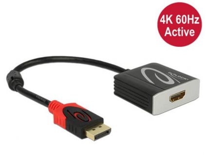 Delock Adaptér Displayport 1.2 samec > HDMI samice 4K 60 Hz aktivní