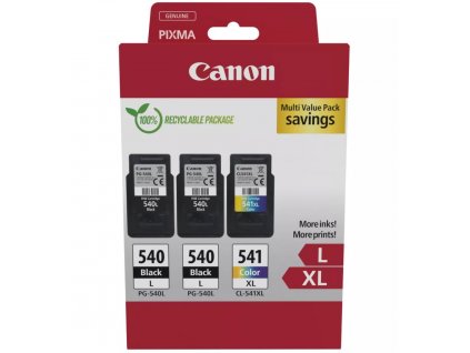 Canon cartridge PG-540Lx2/CL-541XL Multipack / 2x Black + 1 Color /2x21ml + 1x15ml