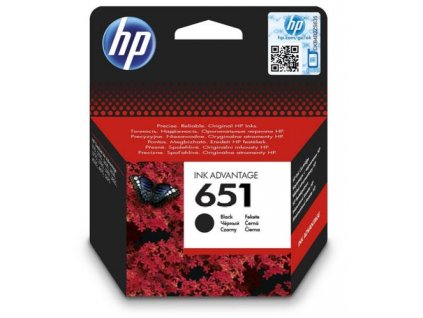 HP C2P10AE originální náplň černá č.651 černá 600 stran (pro HP Deskjet 5575, 5645, OfficeJet 202, 252