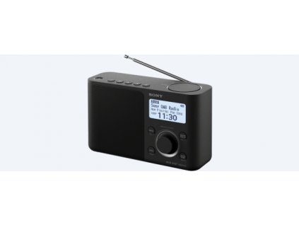 SONY XDR-S61DB Přenosné FM/DAB rádio, černé, víceřádkový bíle podsvícený display. 5 paměťových tlačítek