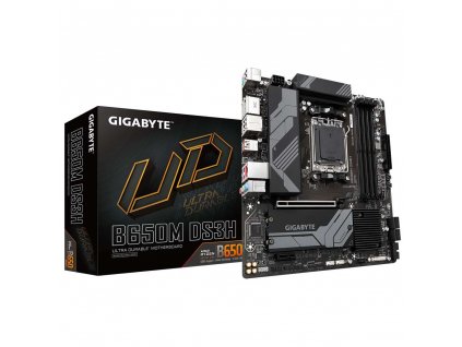 GIGABYTE MB Sc AM5 B650M DS3H, AMD B650, 4xDDR5, 2xDP, 1xHDMI, mATX