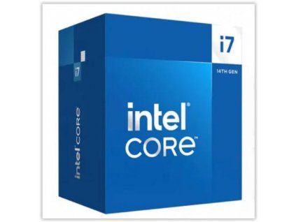 INTEL cpu CORE i7-14700 socket1700 Raptor Lake BOX 65W/219W 14.generace (s chladičem, od 2.1GHz do 5.4GHz, 20x jádro, 28x vlákno, 33MB cache, pro DDR4 do 3200, pro DDR5 do 5600), grafika, virtualizace