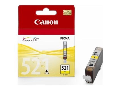 Canon CARTRIDGE CLI-521Y žlutá pro MP-980, PIXMA iP3600, iP4600,4700, MP540,550,560, MP620,630,640 (505 str.)