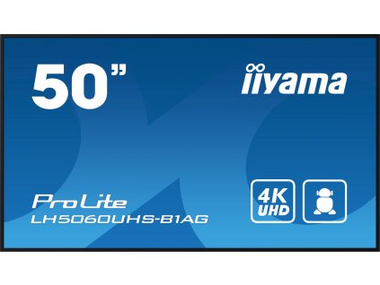 50'' iiyama LH5060UHS-B1AG:IPS,4K UHD,24/7,Android