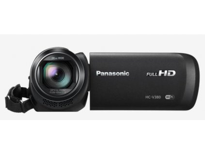 Panasonic HC-V380EP-K, 1/5,8" BSI 2.2 Mpx, 50x zoom, 28mm, 5-osý OIS, WiFi, černá