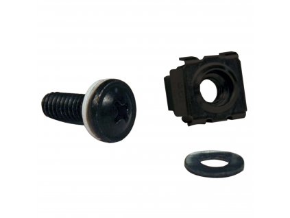 Sada šroubů M5 s maticemi pro uchycení ve čtvercových otvorech a podložkami, SmartRack, 50ks