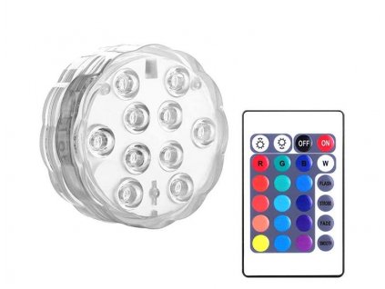 Bazénové RGB LED svítidlo LXLL68 s ovladačem, 3xAAA