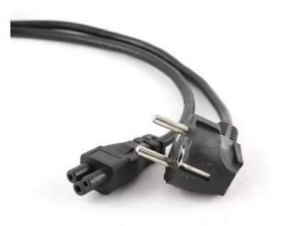 Kabel síťový pro zdroje do NB 220V/230V 3.0m (malý konektor) SCHUKO CEE 7/7 na C5 3pin konektor GEMBIRD