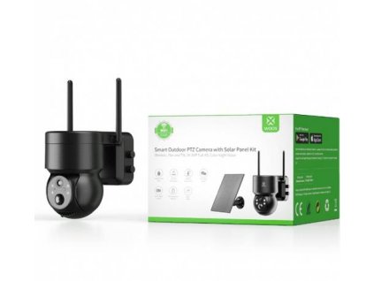 WOOX R3569, Smart outdoor PTZ bezdrátová bezpečnostní kamera a FV panel, WiFi, kompatibilní s Tuya