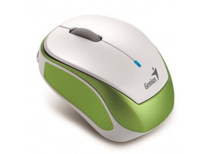 GENIUS myš Micro Traveler 9000R Wireless Optical, 1200DPI, dobíjecí, bílo-zelená