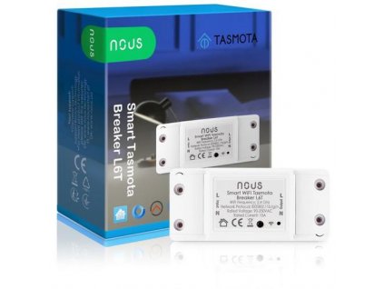 NOUS L6T smart integrovaný spínač, WiFi switch 10A, kompatibilní s Tasmota