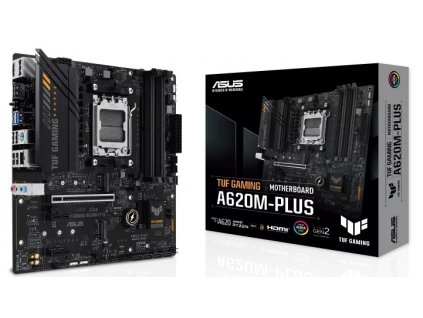 ASUS MB Sc AM5 TUF GAMING A620M-PLUS, AMD A620, 4xDDR5, 1xHDMI, 2xDP, mATX
