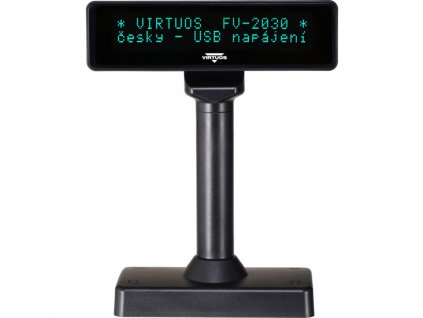 VFD zák.displej FV-2030B 2x20, 9mm,USB, černý