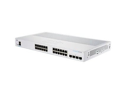Cisco switch CBS250-24T-4G (24xGbE,4xSFP,fanless)