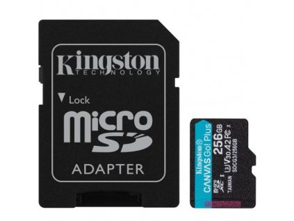 KINGSTON micro SD card SDXC 256GB Canvas Go! Plus + SD adaptér