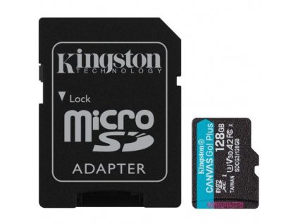 KINGSTON micro SD card SDXC 128GB Canvas Go! Plus + SD adaptér