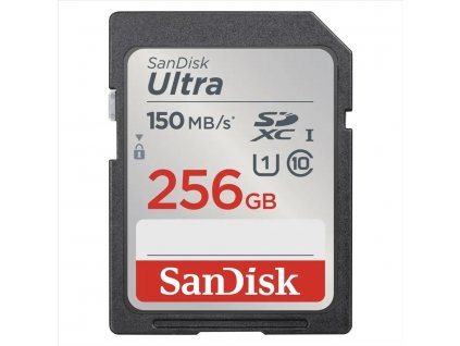 Paměťová karta Sandisk Ultra 256 GB SDXC 150 MB/s, Class 10, UHS-I