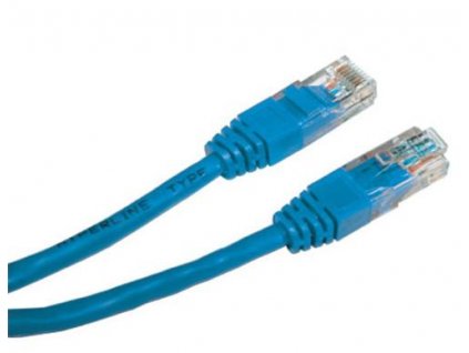 Patch kabel UTP cat 5e, 1m - modrý