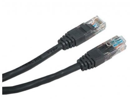 Patch kabel UTP cat 5e, 1,5m - černý