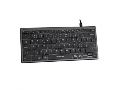 A4tech FX51, kancelářská klávesnice, nízkoprofilová, USB, CZ, šedá