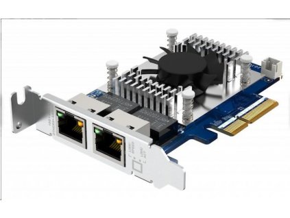 QNAP QXG-10G2T Síťová rozšiřující karta pětirychlostní sítě 10 GbE, dvouportová 10GBASE-T