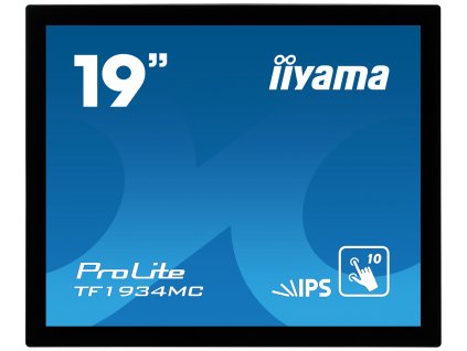 19'' iiyama TF1934MC-B7X: IPS, 1280x1024, capacitive, 10P, 350cd/m2, VGA, DP, HDMI, IP65, černý