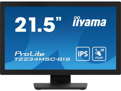 22'' LCD iiyama T2234MSC-B1S:PCAP,10P,IPS,FHD,HDMI