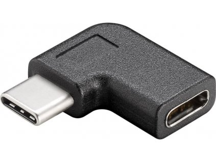 PremiumCord USB 3.1 C/male - C/female zahnutý konektor 90°