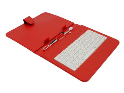 AIREN AiTab Leather Case 2 with USB Keyboard 8'' RED (CZ/SK/DE/UK/US.. layout)