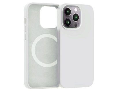 ER POWER Silikonový kryt CARNEVAL SNAP pro iPhone 14 Pro Max s MagSafe - bílá